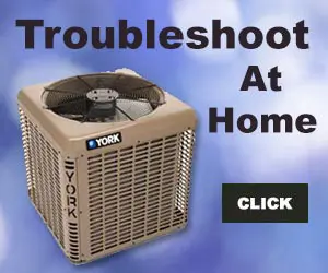 York HVAC unit pictured on colorful background.