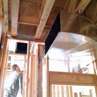 Installing ductwork for a customer