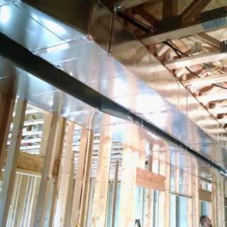 Precision ductwork installed in new construction